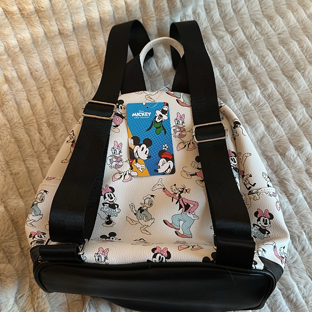 Disney Kids Mini Backpack with Mickey and Friends - Black and White - Picture 2 of 7